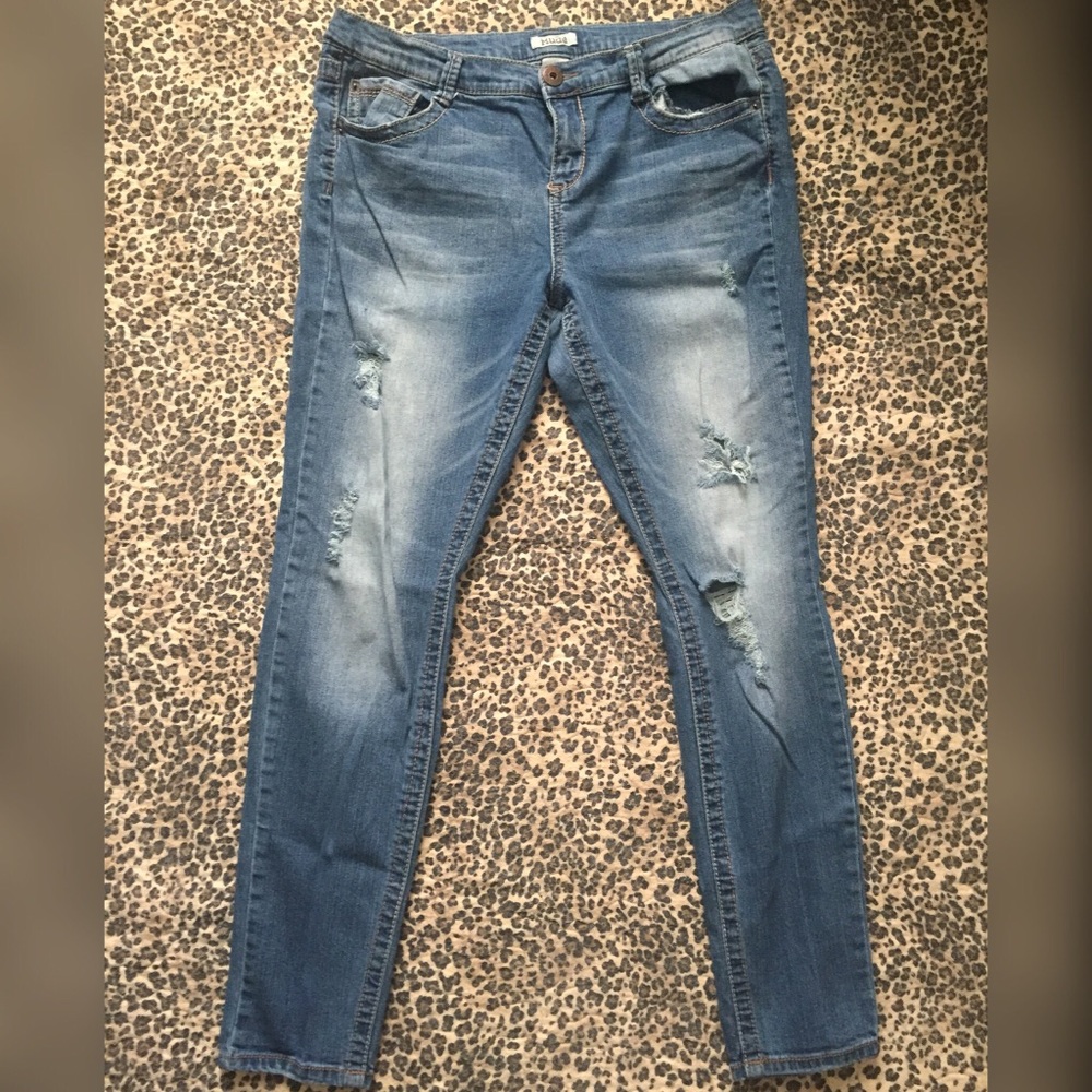 Mudd Distressed Skinny Jeans (Jr.)